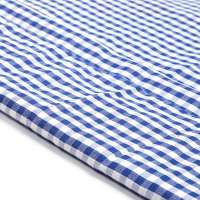 Wholesale Print Custom Woven White Blue Yarn Dyed Plaid Checked Tc Uniform Shirt Fabric