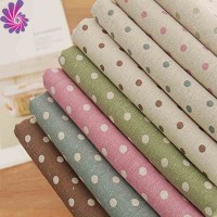 Printing 6 MM Dots Plain Summer Home 100% linen table linen fabric